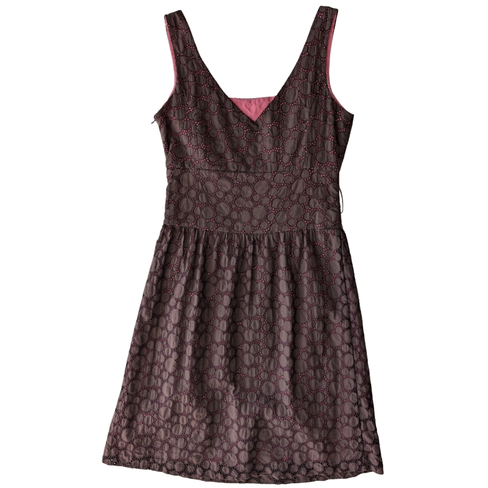 Elegant Pink and Brown Midi Dress